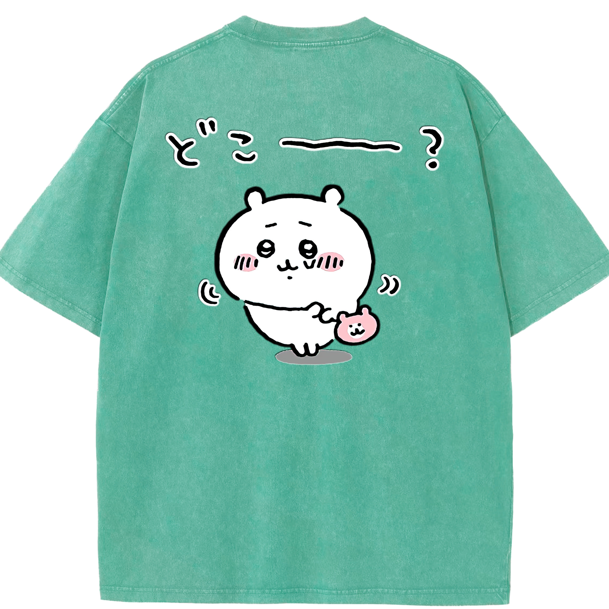 （画像用） ちいかわ ちいかわ Chii-kawa chiikawa 綿100% ヴィンテージ風 半袖Tシャツ（背面プリント）